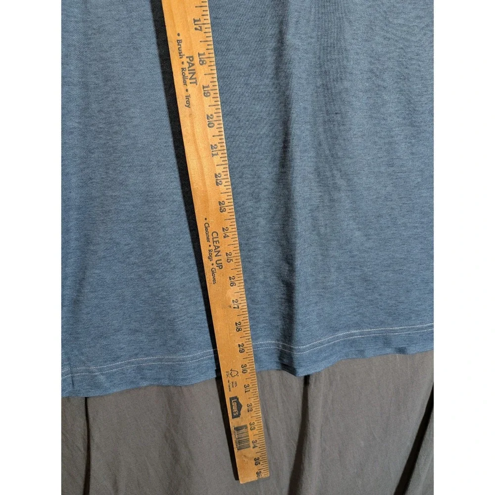 Travis Mathew Polo Shirt Mens XL Blue Golf Pima Cotton‎ Blend Logo Adult